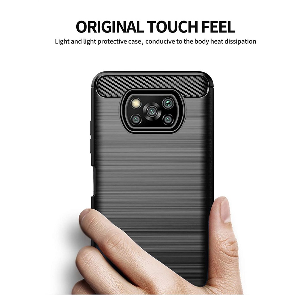 POCOPHONE X3 PRO CASE SOFTCASE BLACK CARBON, IPAKY CARBON