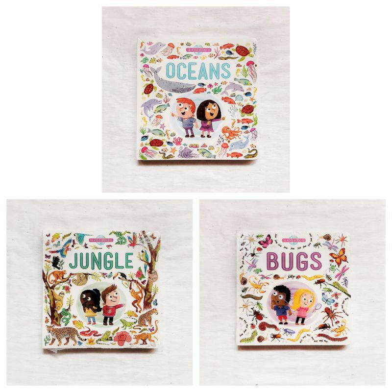The World Around Us : BUGS / OCEANS / JUNGLE - Board book - Reference - Ensiklopedia Anak