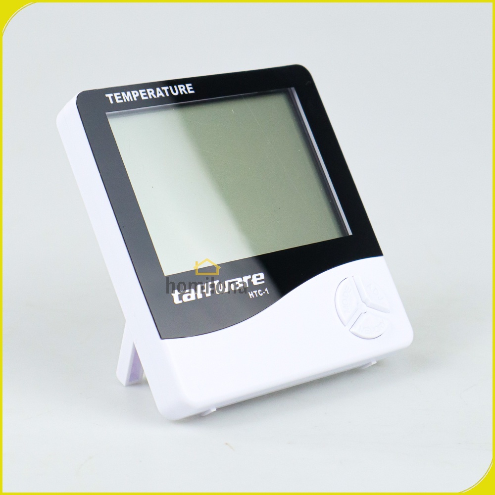 Digital Multifunction Temperature Humidity Meter Clock Date Calender - Taffware HTC-1 White