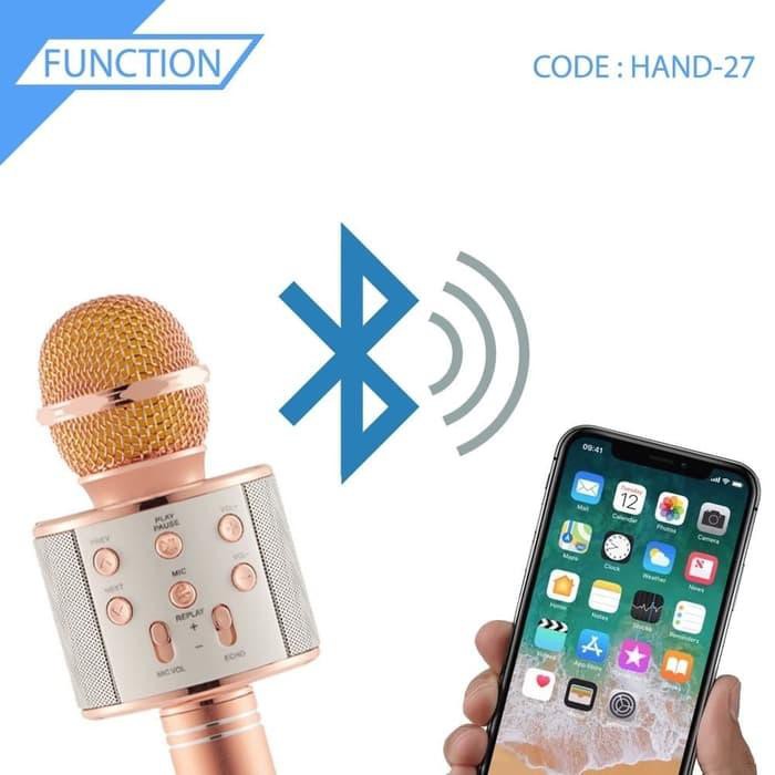 gitar bass murah berkualitas Mic Bluetooth 858 Wireless Karoke Microphone - random Diskon