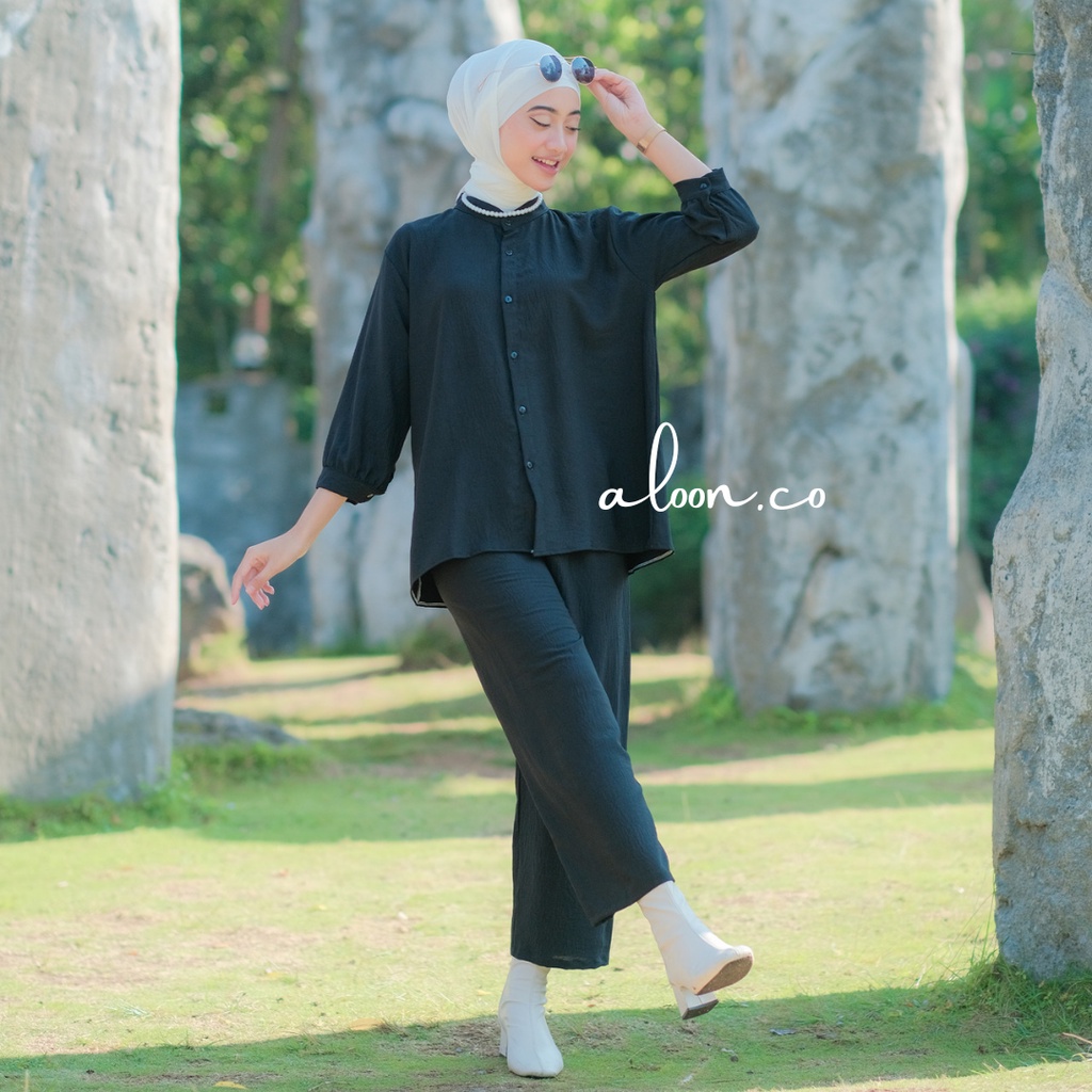 Deira Set Wanita Crinkle Airflow Busui Friendly – Stelan Wanita Kekinian