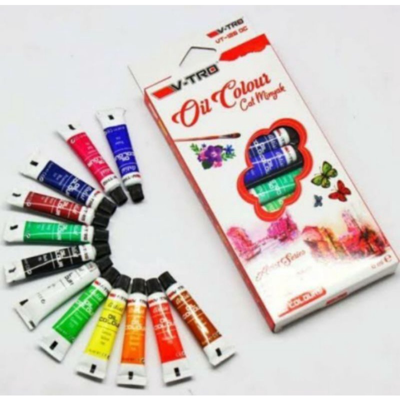 

Cat Minyak Oil Colour 12W 6ml merk Vtro