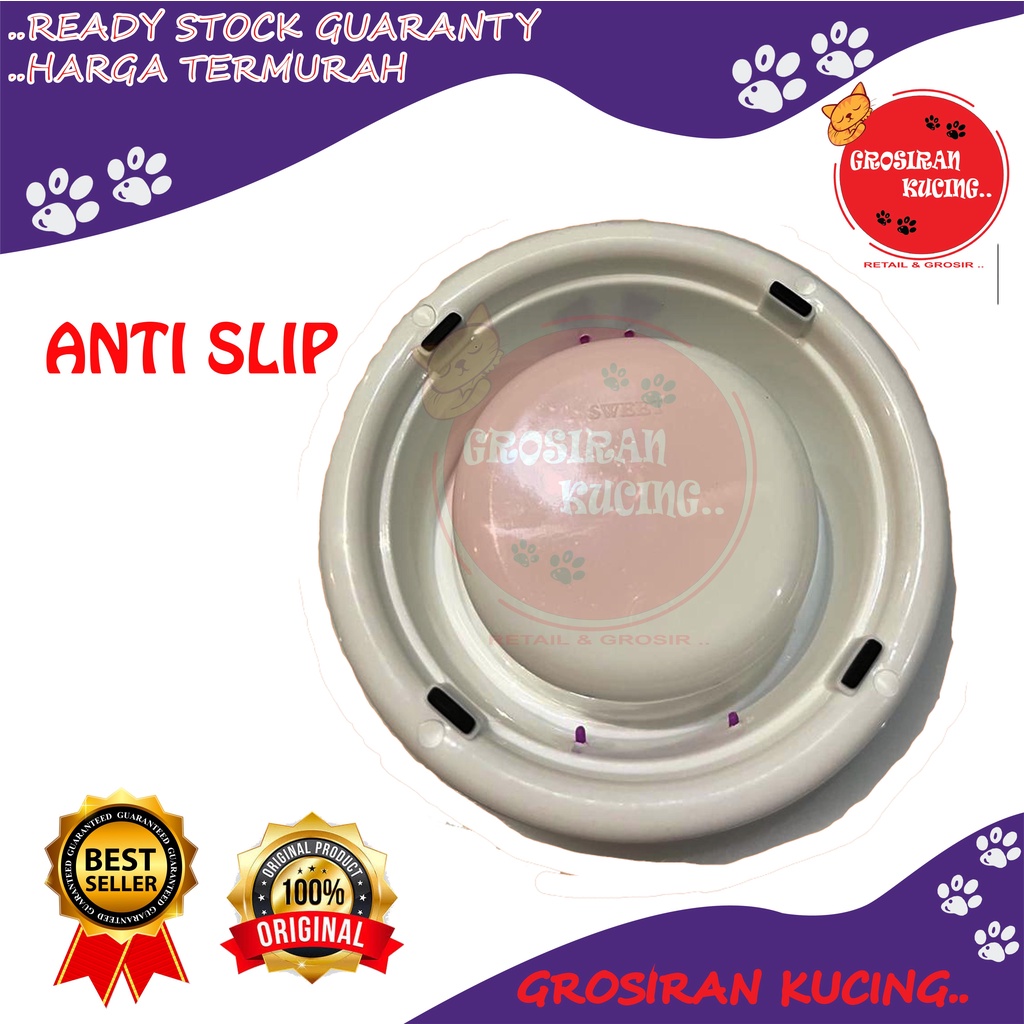 Tempat Makan Minum Pet Bowl Double dan Single Food Drink Anjing Kucing Hewan ANTI SEMUT Warna Warni