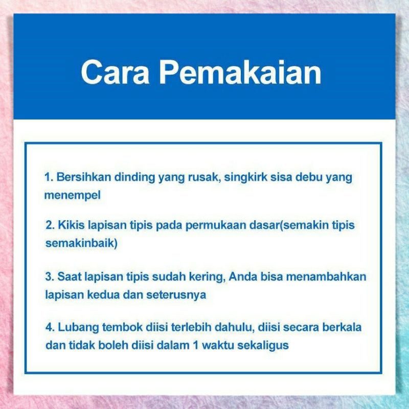 Cream pasta krim lem dempul tembok penghilang retakan penambal tambal retak instan dinding pecah