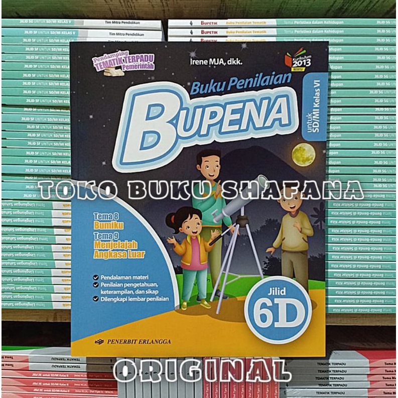 Paket 2 Buku Bupena 6C 6D Erlangga Kelas 6 SD K13 Revisi - Buku Penilaian ORI