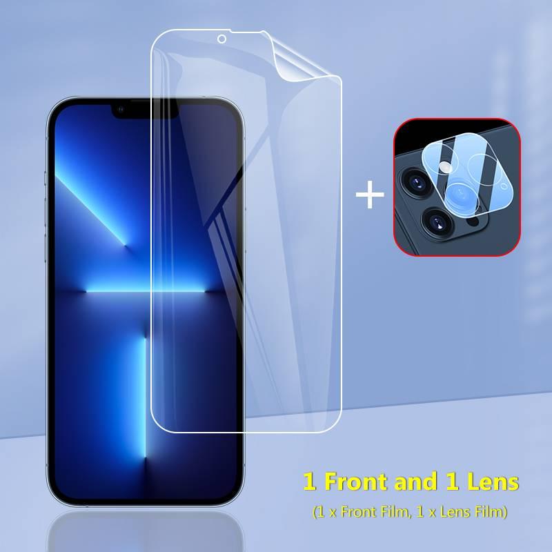 Slim Front / Back Soft TPU Protective Hydrogel Film For Apple iPhone 11 12 13 Pro Max Mini iPhone13 iPhone13Pro iPhone13ProMax Camera Lens Screen Protector Glass