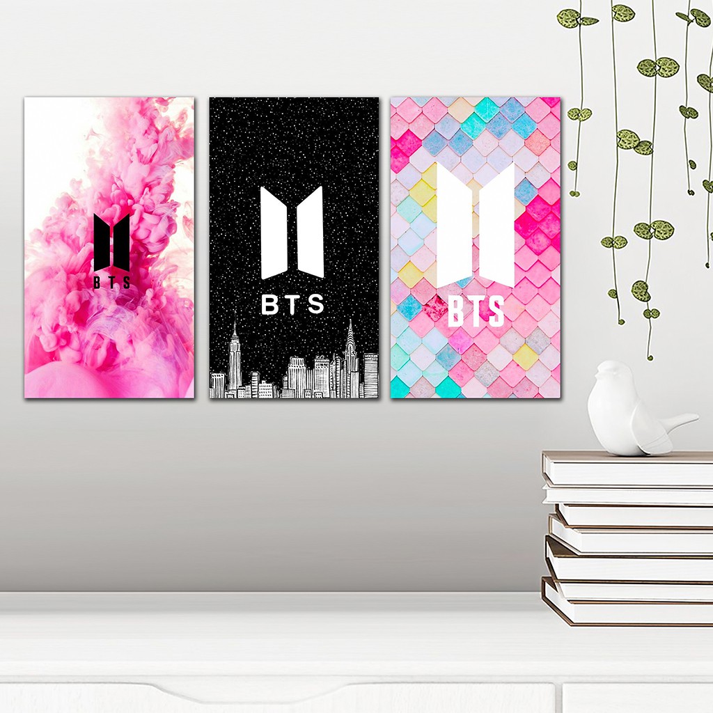 Pajangan Dinding Logo BTS - Hiasan Dinding Logo BTS