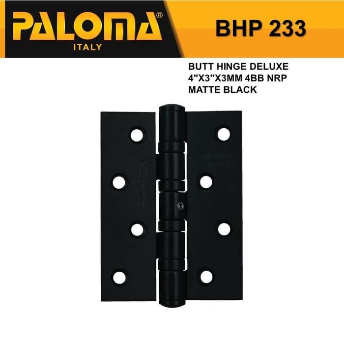 Engsel Pintu Jendela Paloma QHBHP 233 - 4" inch Engsel Pintu Stainless SUS 304 - MBL Hitam Kualitas