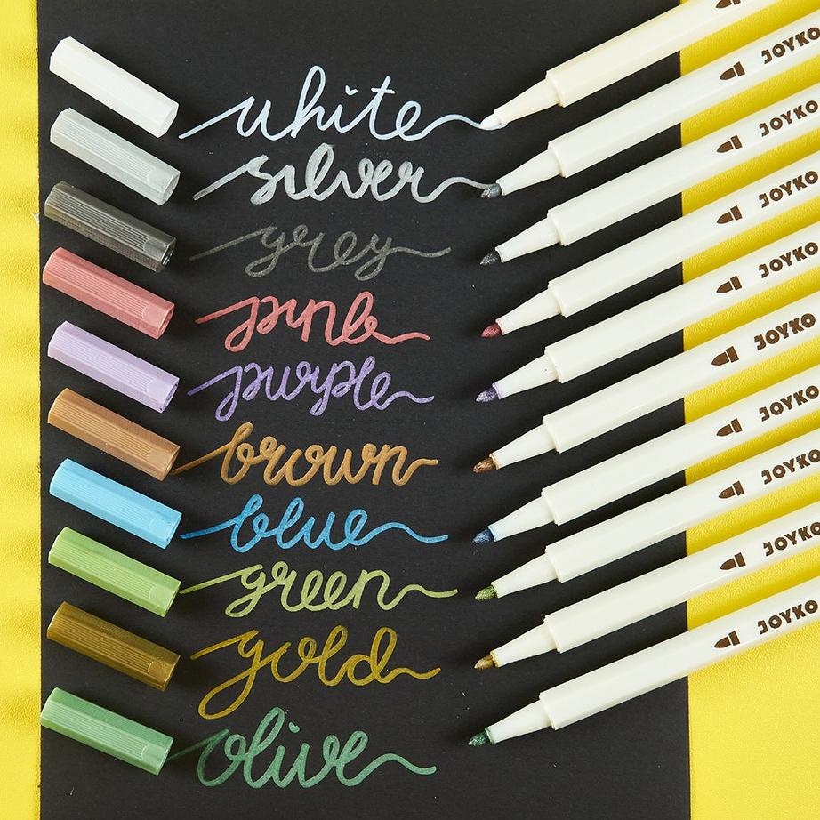 

Baru - Color Pen Pulpen Pena Warna Joyko CLP-22-10 Metallic 10 Warna Colors ,.