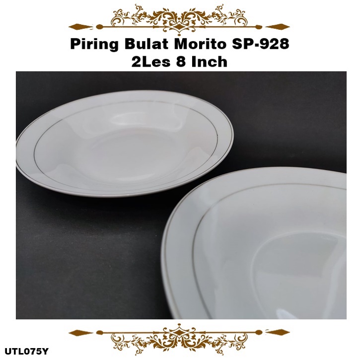 Piring Bulat Keramik Morito SP-928 2Les 8 Inch