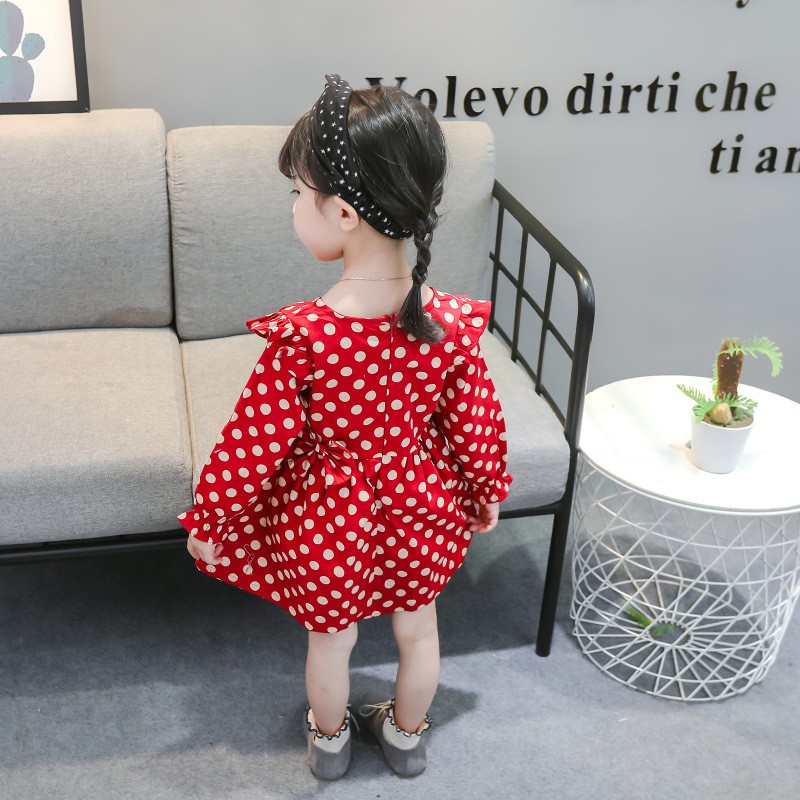 CHUBBI 9 Dress Anak Perempuan Polka Merah