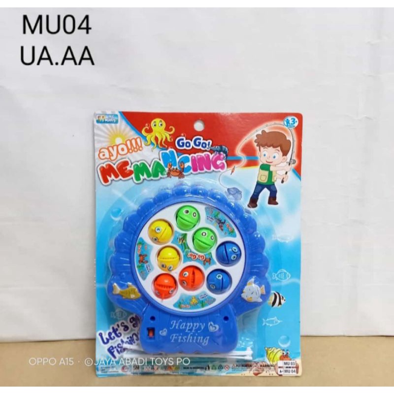 MU 04 - Mainan Pancing Putar Menggunakan Baterai isi 2pc Mu04