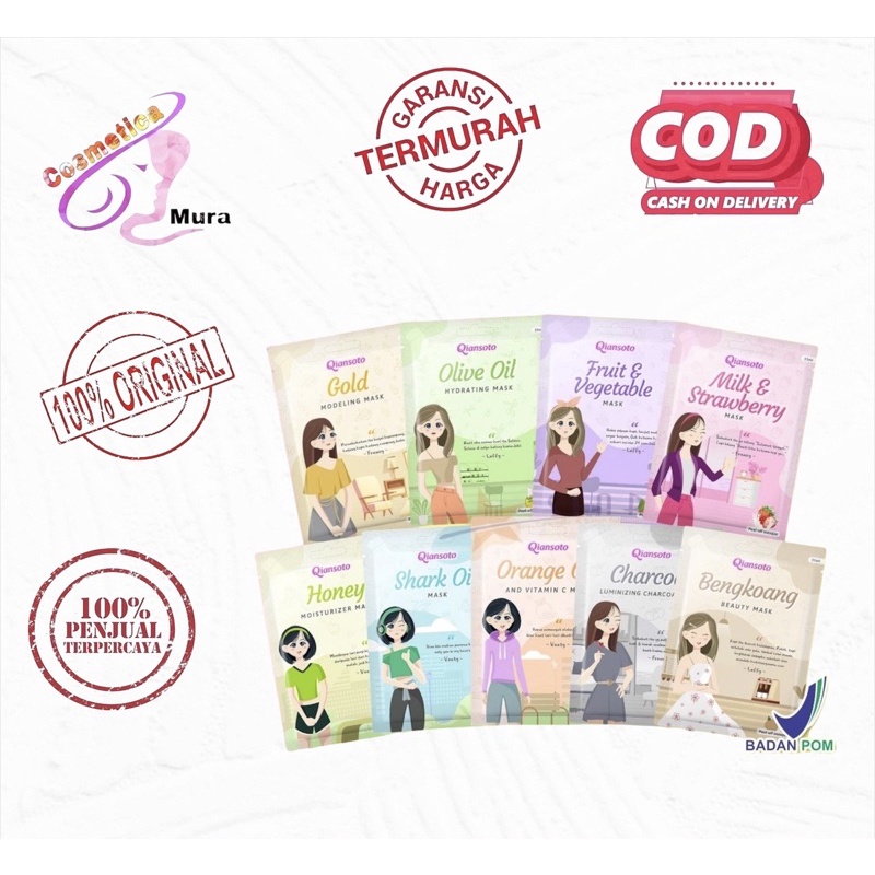 Beli 6 free box // qiansoto peel off mask // QIANSOTO MASKER