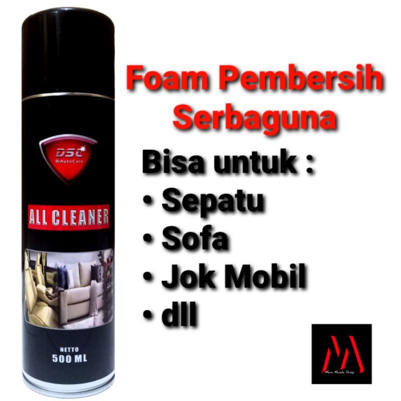 all clear foam pembersih ajaib sepatu,jok mobil,jaket kulit,sofa. beli 1 dapat 2 kaleng