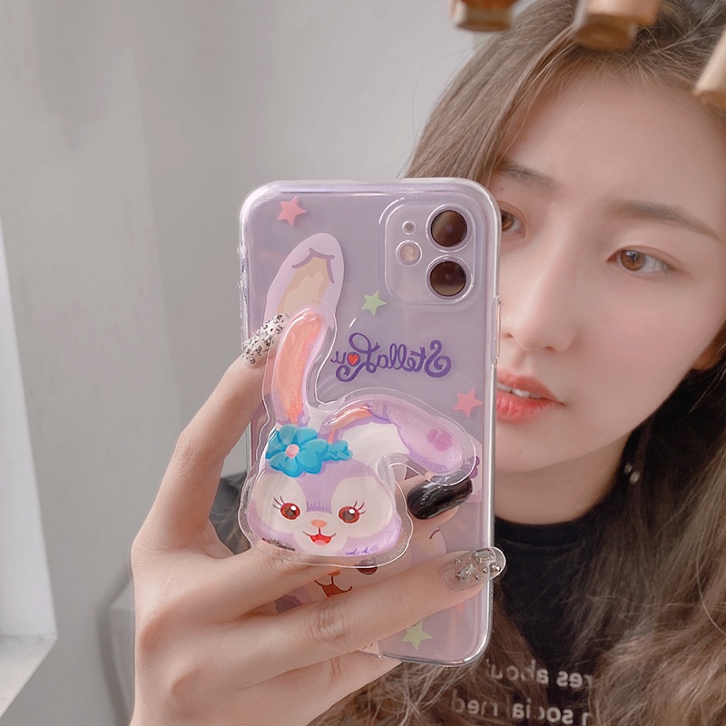 Case Pelindung Transparan Motif Kartun Kelinci Beruang Untuk Iphone 14 7 8 SE2020 7 + 8 PLUS 11 12 13 Mini PRO MAX