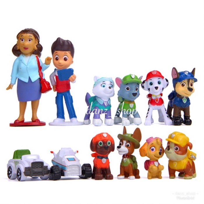 Figure-Action- Figure Paw Patrol Mini 1 Set Isi 12 Pc Caketopper -Action-Figure.