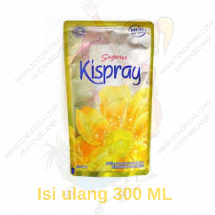 Kispray Segeris Kuning 300 ml pelicin pengharum pewangi pakaian Refill Setrika Strika Baju