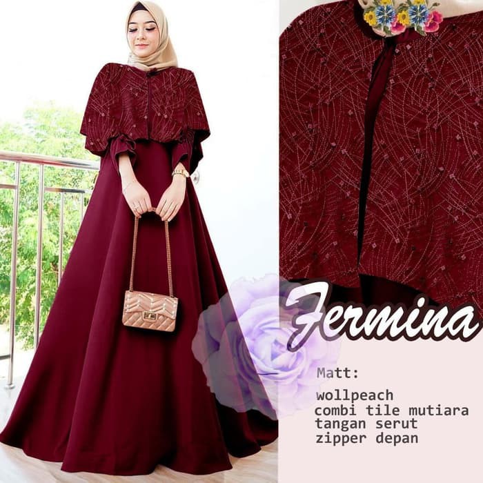 Gamis burkat kombinasi