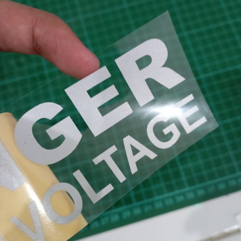 Sticker Cutting Danger High Voltage