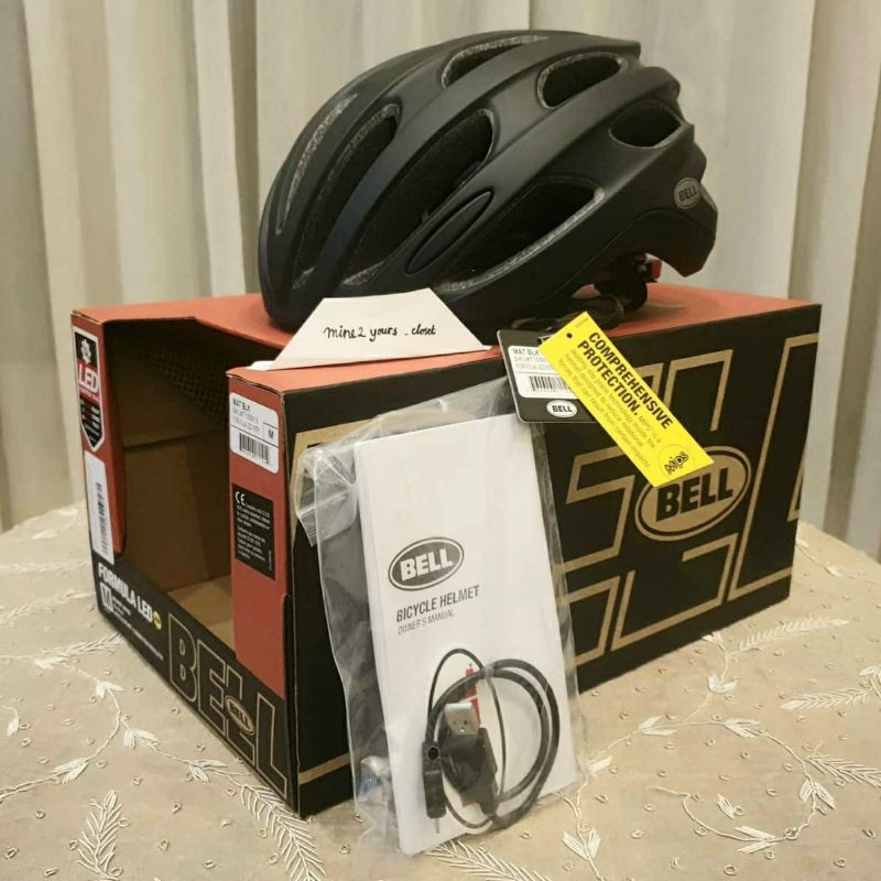 new in box original Bell Formula LED MIPS helmet roadbike helm sepeda Balap matte black size L