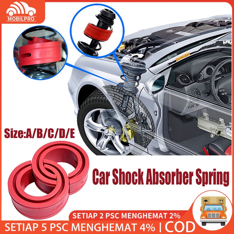 2PCS Spring Buffer Mobil Bemper Bumper Shock Absorber Auto Universal Untuk Kendaraan