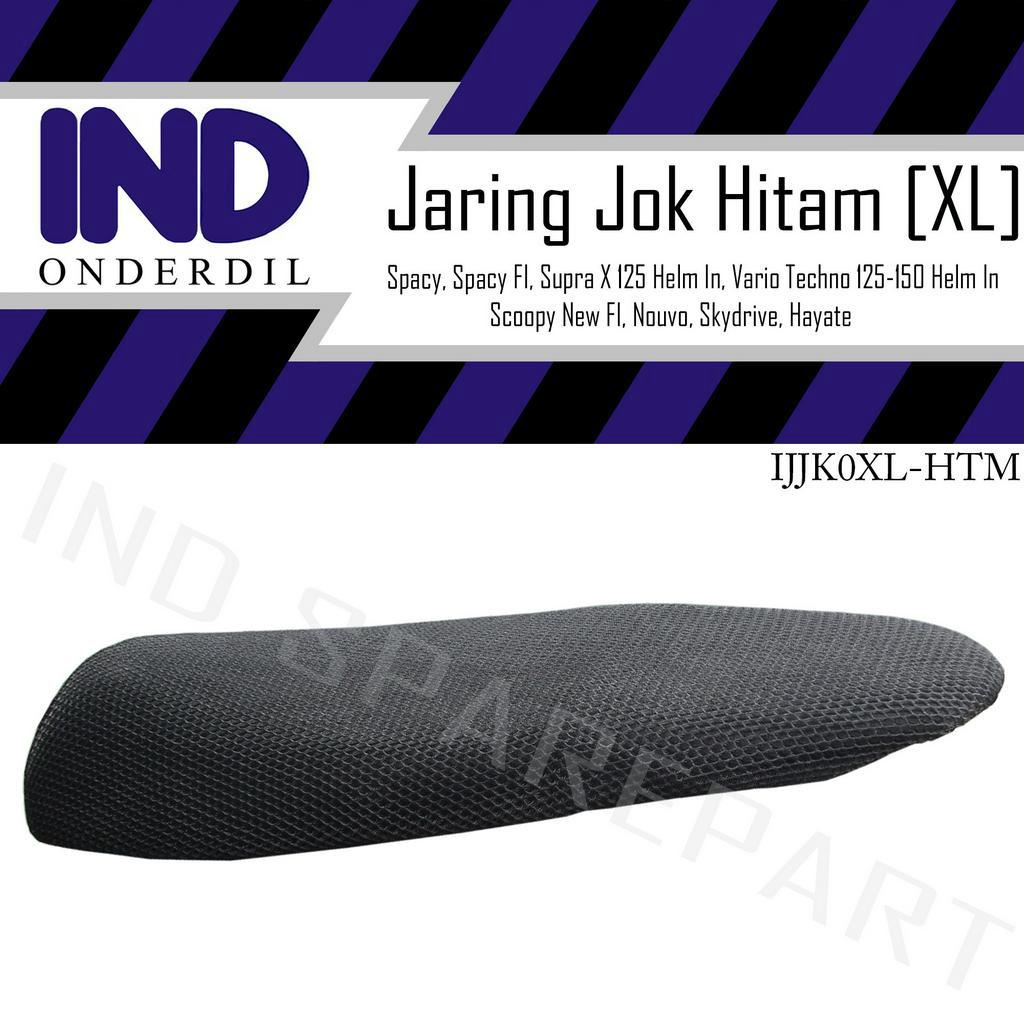 Jaring-Sarung-Cover-Pelindung Jok-Jog Hitam Anti Panas-XL Vario Techno 125-150 Helm In/Scoopy New FI