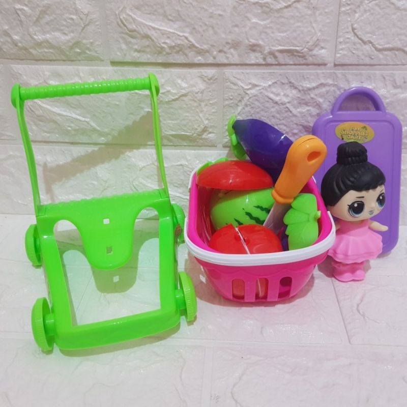 Mainan Keranjang Buah Potong - Mainan Set Keranjang Buah