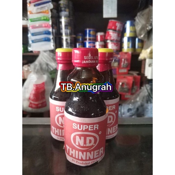 Thinner ND Super 200cc Kemasan Botol Kratingdeng Pengencer Cat Minyak Kayu Besi Tiner Tinner Thiner