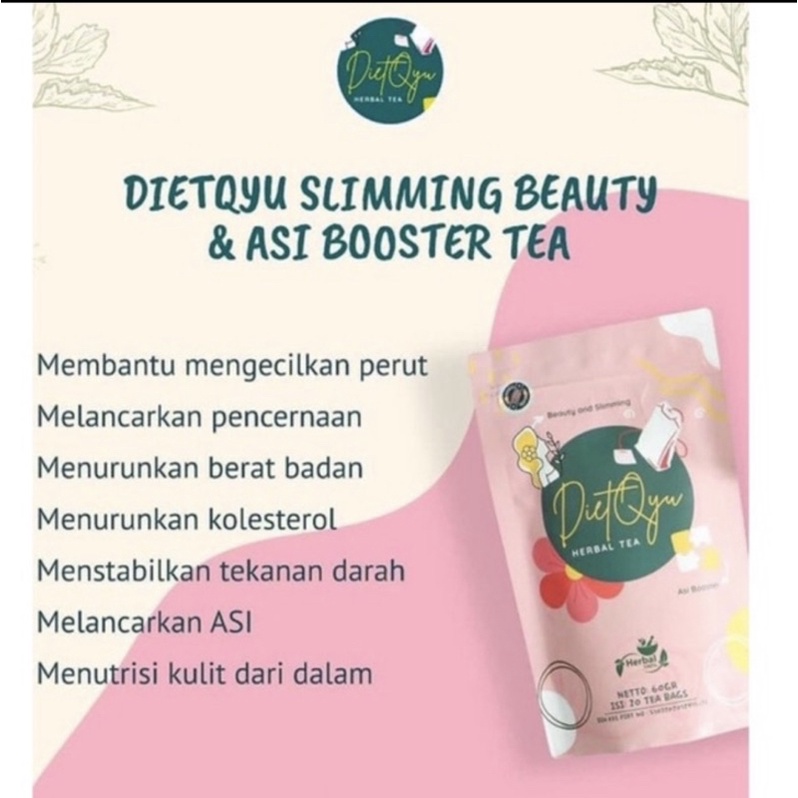 Dietqyu Tea herbal Turun 3-5 KG dalam 1 pouch