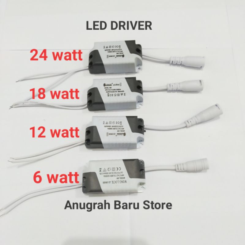 Jual Led Driver lampu downlight panel 6 watt 12 watt 18 watt 24 watt