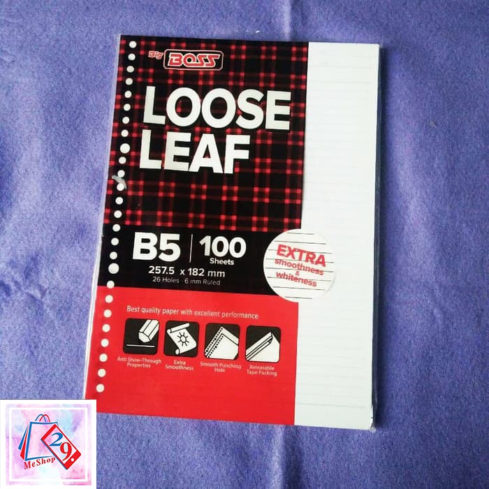 

Isi Binder B5 Loose Leaf isi 100 Lembar 26 lobang