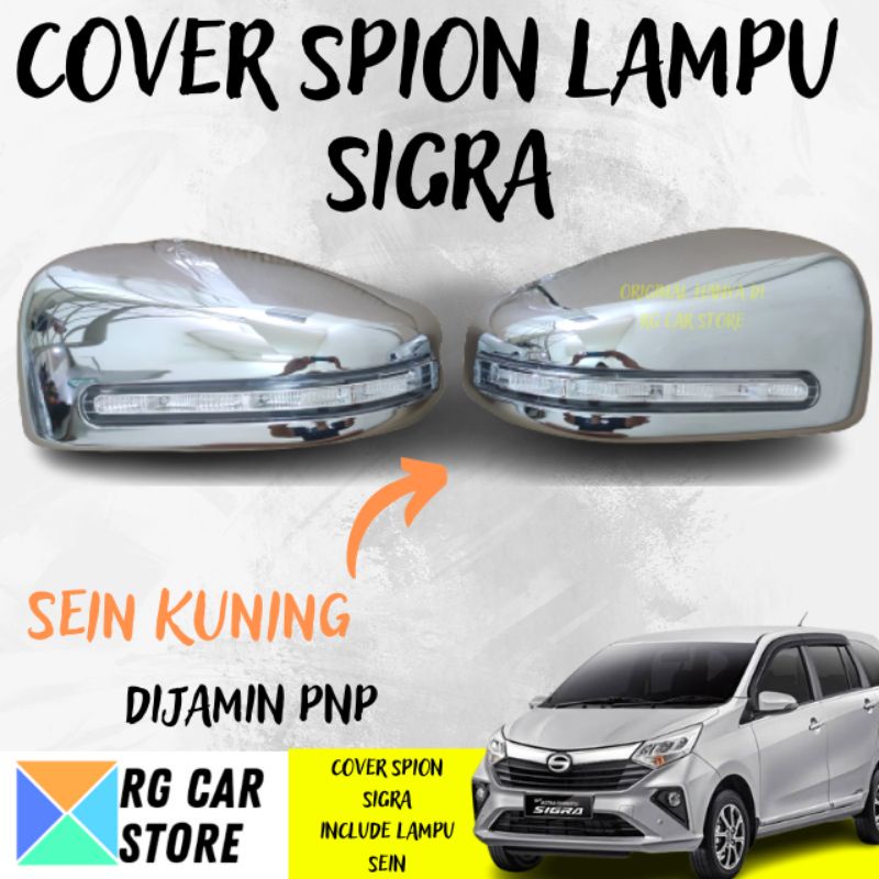 COVER SPION SIGRA 2016-2022 WARNA CHROME+LAMPU SEIN DIJAMIN PNP BERKUALITAS