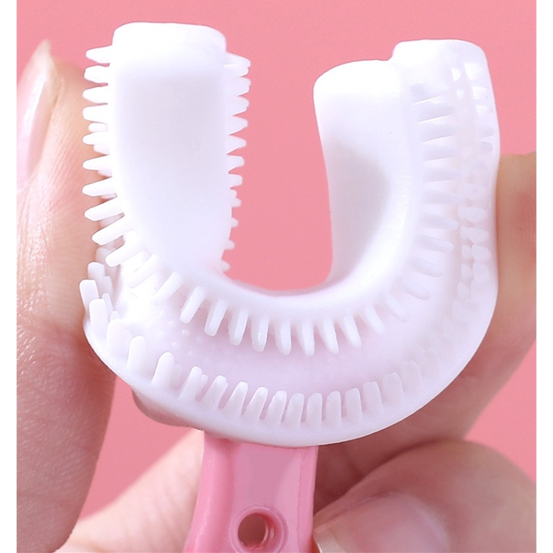 4pcs Sikat Gigi Anak Bentuk U Bahan Silikon / Training Toothbrush / Tooth Brush Baby Silicon type U Sikat Gigi Anak Sikat-6