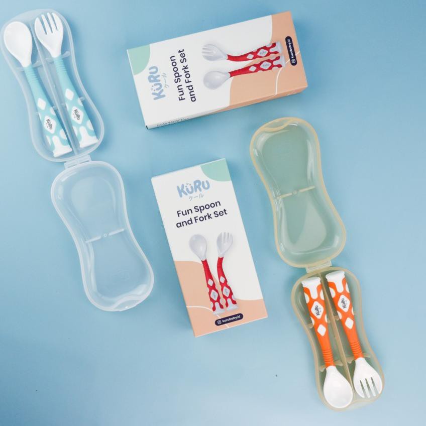 KURU FLEXI FUN SILICONE SPOON - KURU SENDOK SILICONE - Tommee Tippee Silicone Spoon first weaning SOFT - sendok makan anak - zeus