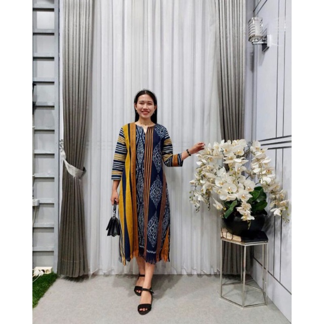 DRESS TENUN JEPARA BAJU TENUN JEPARA BAJU TENUN WANITA DRESS WANITA