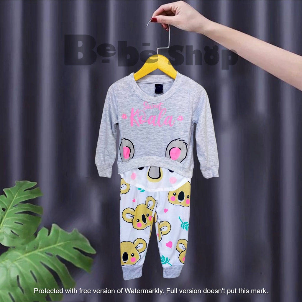 Setelan anak perempuan baju Tidur Anak  Anak cewek karakter koala usia 1 Sampai 7 Tahun