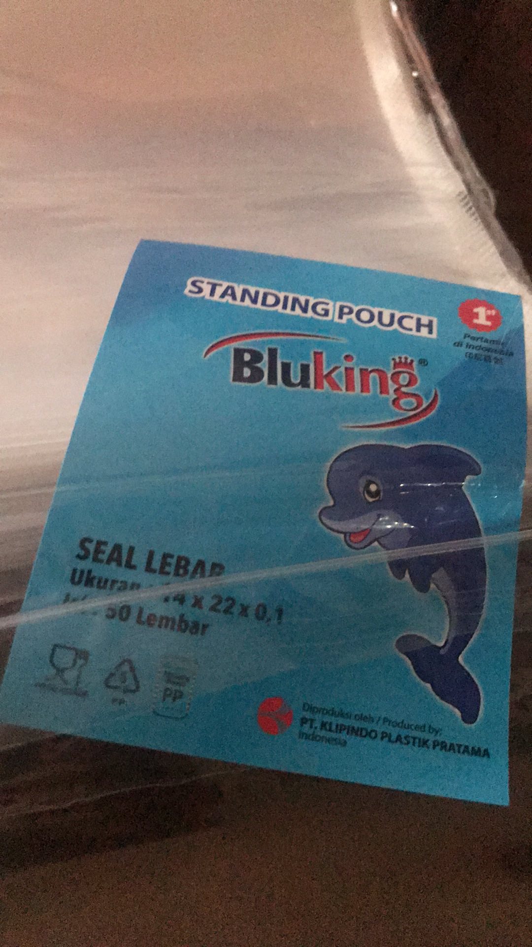 Standing Pouch 14x22 Double Seal Blutop / Plastik Klip Berdiri / Zipper Lock