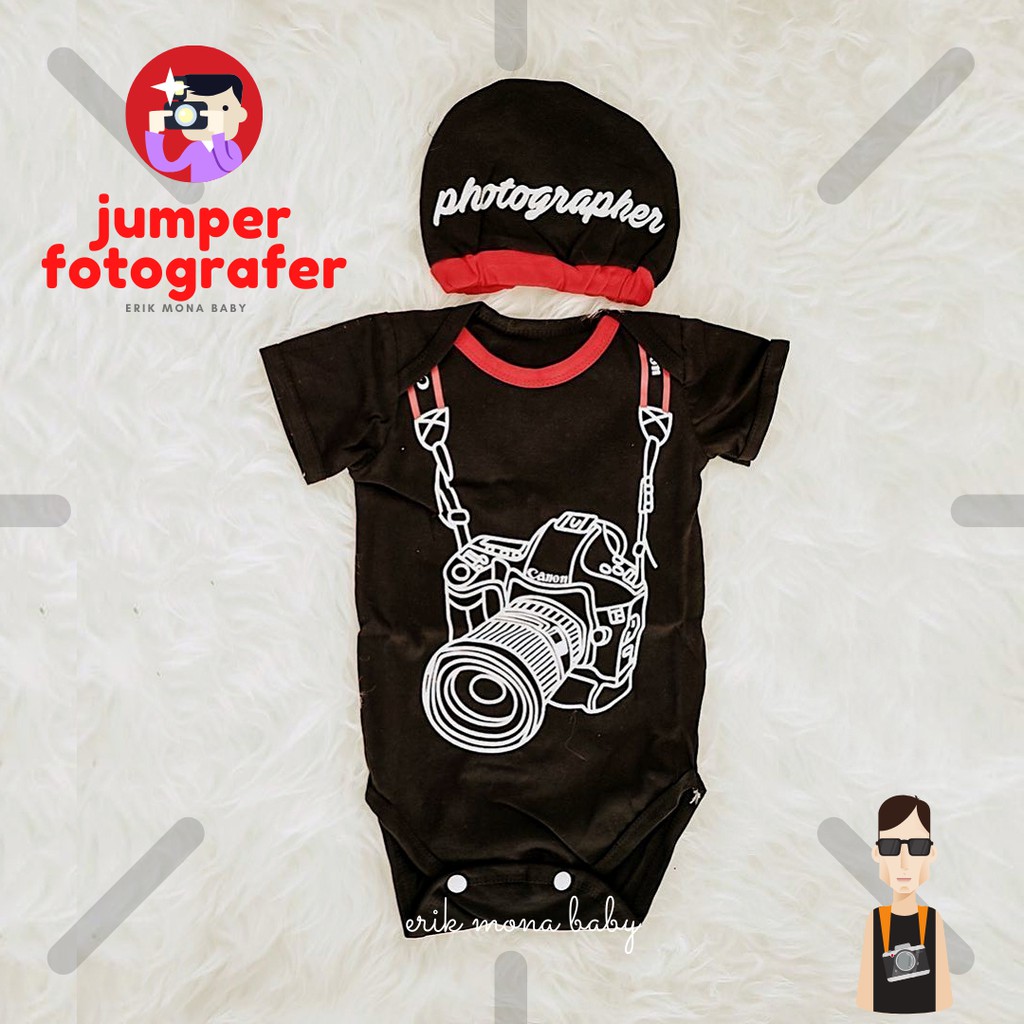 ✅baju bayi jumper bayi ✅lucu karakter photographer fotografer murah grosir✅