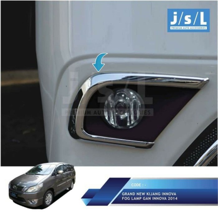 cover foglamp 2014-2015 grand innova foglamp cover chrome jsl
