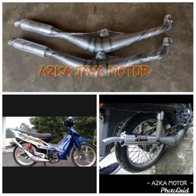 Knalpot racing kolong Yamaha F1ZR merk Marker Beam racing CSR Product/ Knalpot Bobokan F1ZR