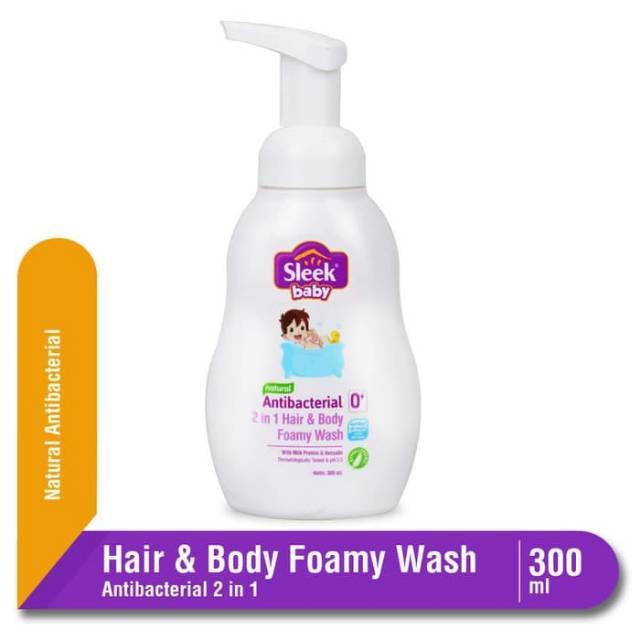 SLEEK BABY 2IN1 HAIR BODY FOAMY WAS 300ML BOTOL