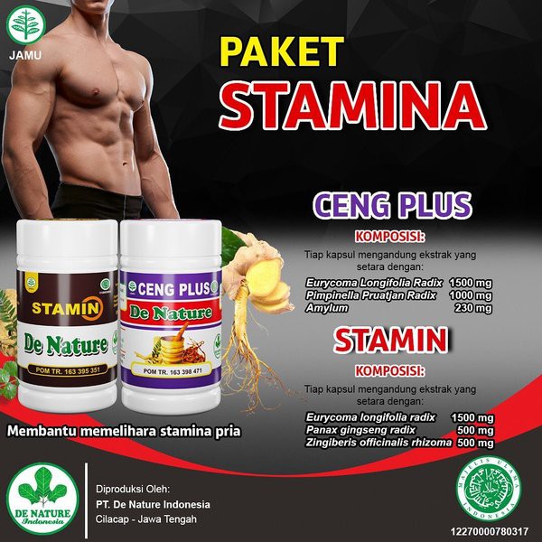 Obat Kuat Stamina Ejakulasi Dini Lemah Syahwat CENGPLUS STAMIN ASLI Herbal De Nature