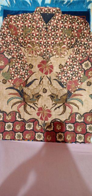 Puspo Gagah Cabut Sogan Kemeja Batik Pria Katun Cabut Primisima Full Furing
