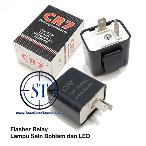 CR7 Flasher Sen LED Stelan Kedip Cepat Lambat Flaser CR-7 Settingan Relay Hazar Sein Lampu Motor