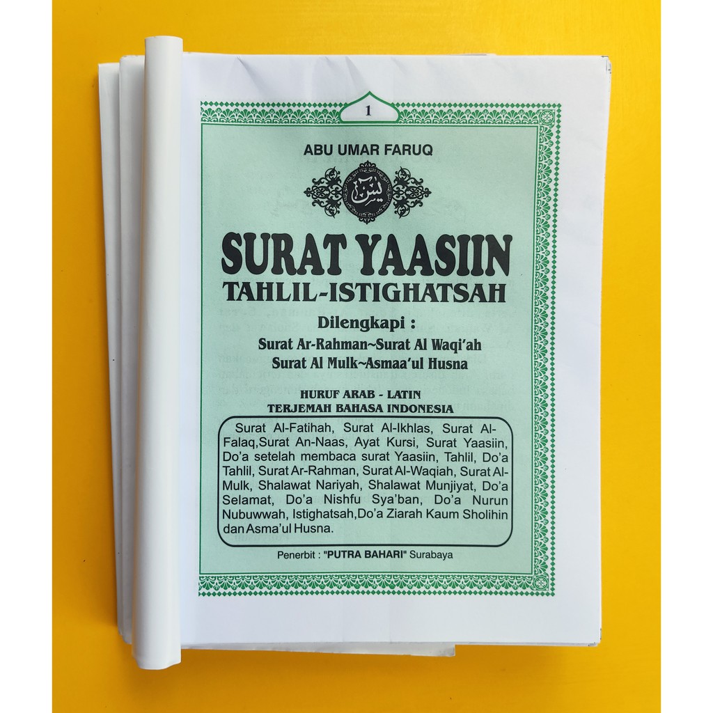 Yasin dan Tahlil Tanpa Cover 128 Halaman-2