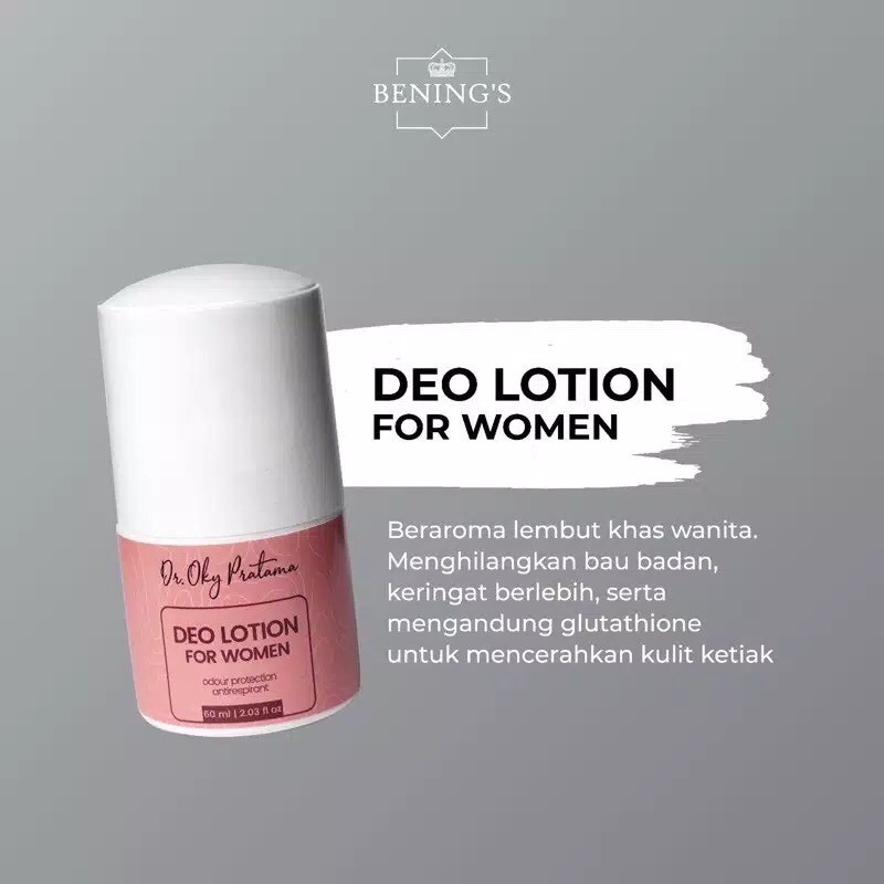 Deo Lotion untuk Wanita by dr. Oky Pratama / Benings Clinic / Benings Skincare