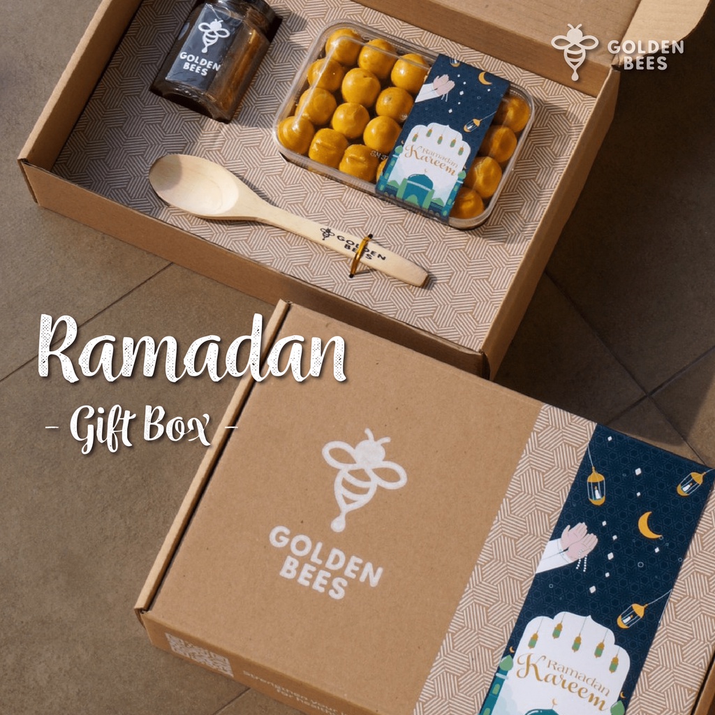 

Golden Bees Gift Box | Hampers Parcel Lebaran Ramadhan Kue Madu