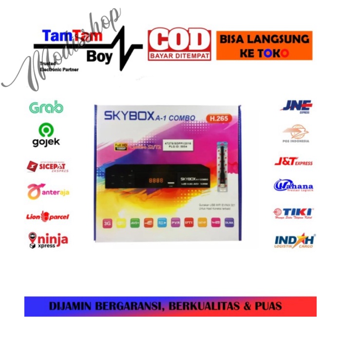 RECEIVER PARABOLA SKYBOX A1 COMBO HD HEVC H-265 SUPPORT DVB-T2