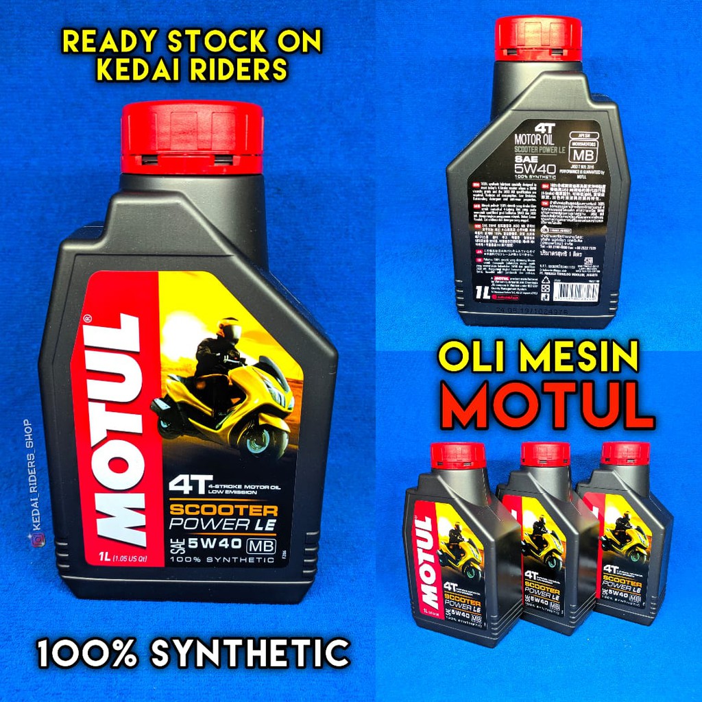 Oli Mesin MOTUL Scooter Power LE 5W40 1 Liter
