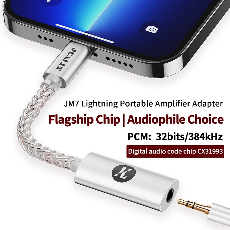 Jcally JM7L DAC Adapter Audio Digital USB CX31993 3.5mm Decoding the amp Untuk iphone ios